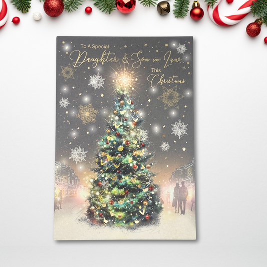 Daughter & Son-In-Law Christmas Card - Grace Christmas Tree