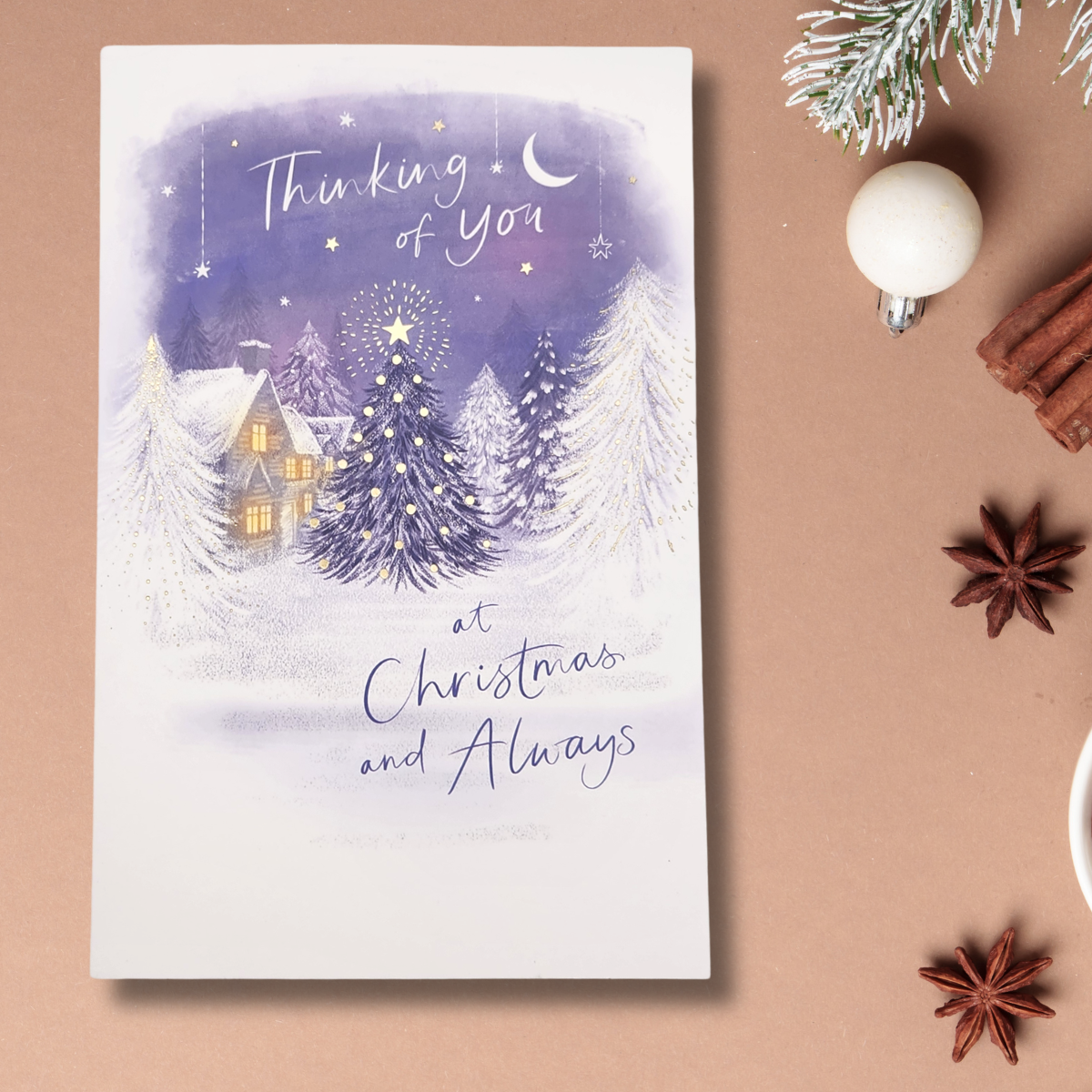 Open Christmas Card - Thinking Of You