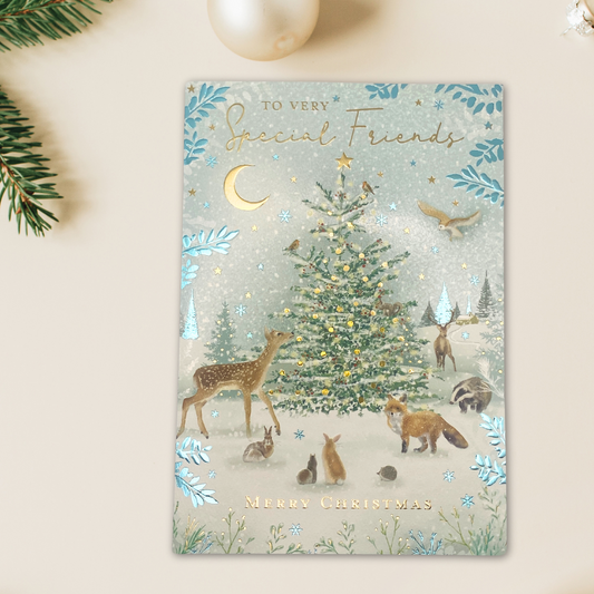 Friends Christmas Card - Woodland Animals