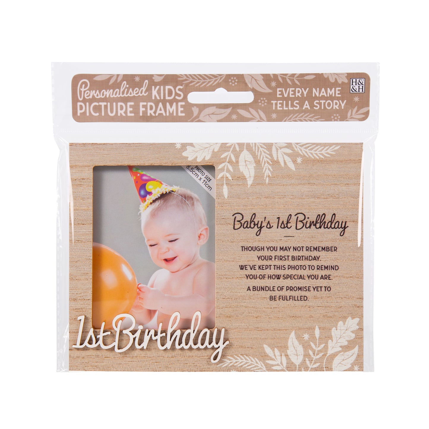 Personalised Kids Picture Frame - 1st Birthday