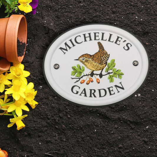 British Birds Decorative Garden Sign - Michelle
