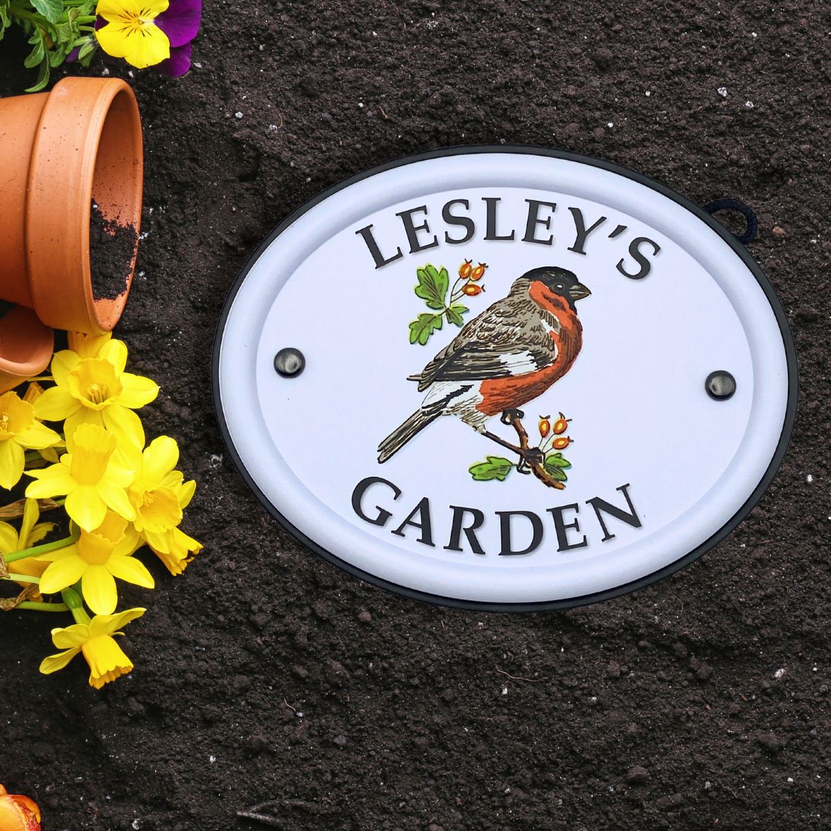 British Birds Decorative Garden Sign - Lesley