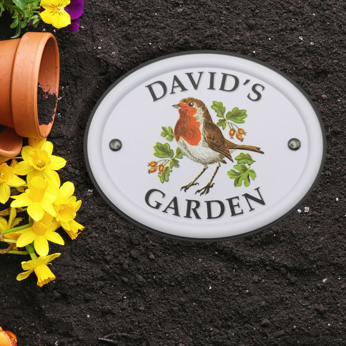 British Birds Decorative Garden Sign - David