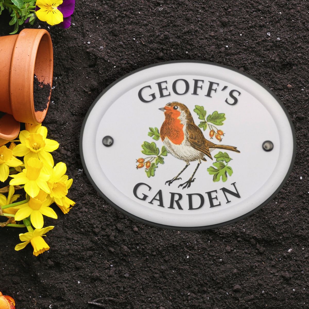 British Birds Decorative Garden Sign - Geoff