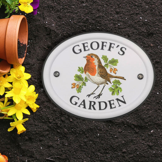 British Birds Decorative Garden Sign - Geoff