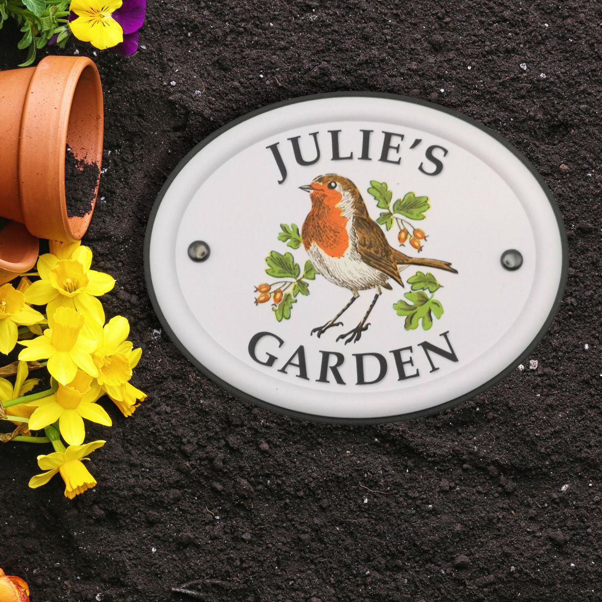 British Birds Decorative Garden Sign - Julie