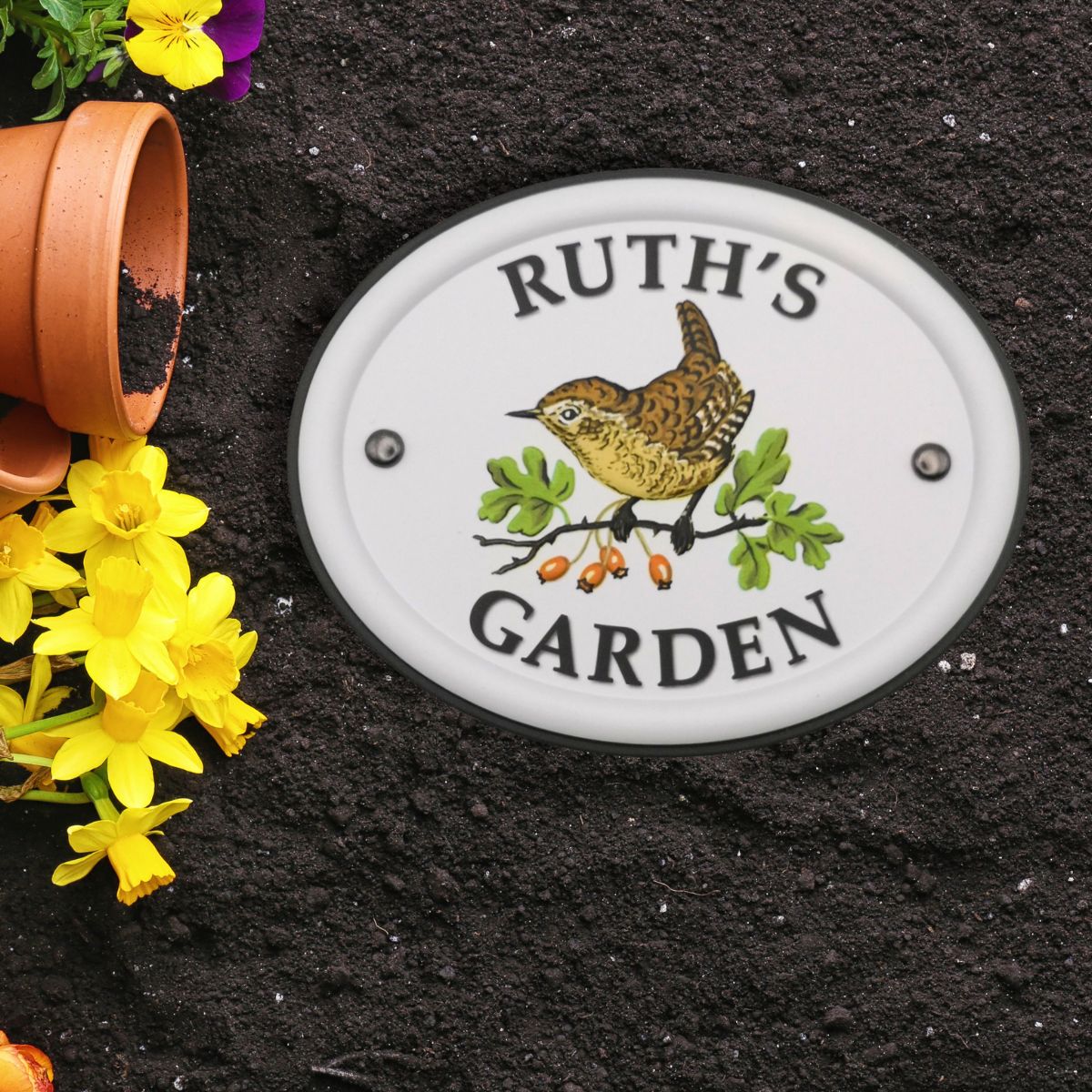 British Birds Decorative Garden Sign - Ruth