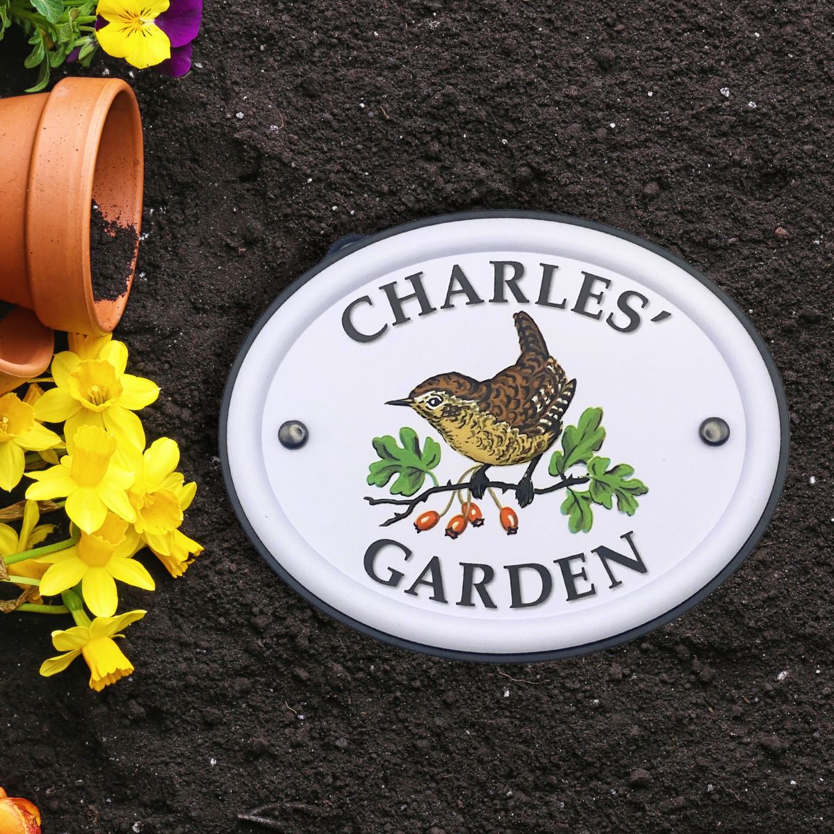 British Birds Decorative Garden Sign - Charles