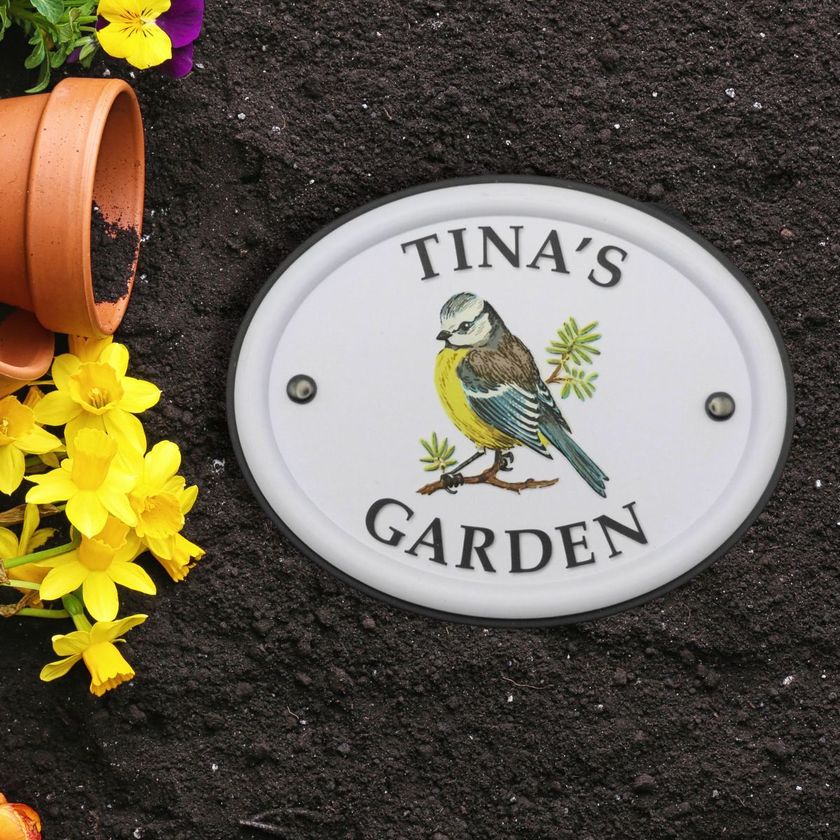 British Birds Decorative Garden Sign - Tina