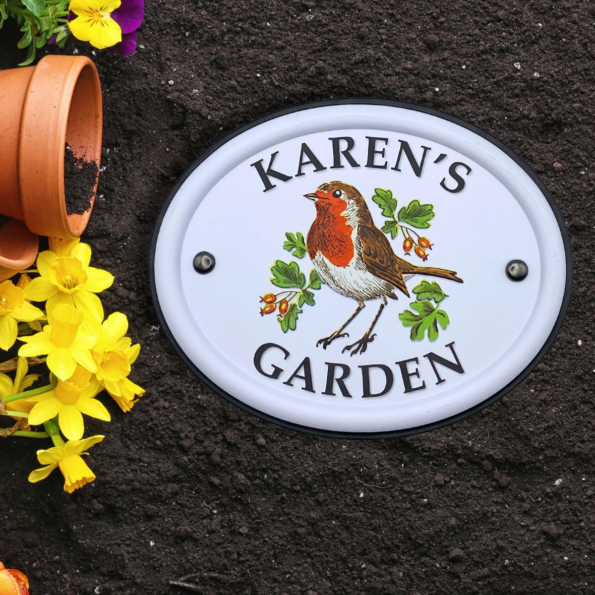 British Birds Decorative Garden Sign - Karen