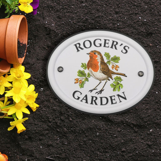 British Birds Decorative Garden Sign - Roger