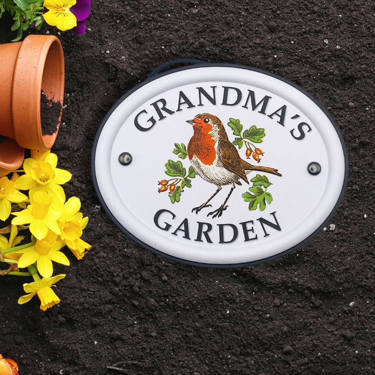 British Birds Decorative Garden Sign - Grandma