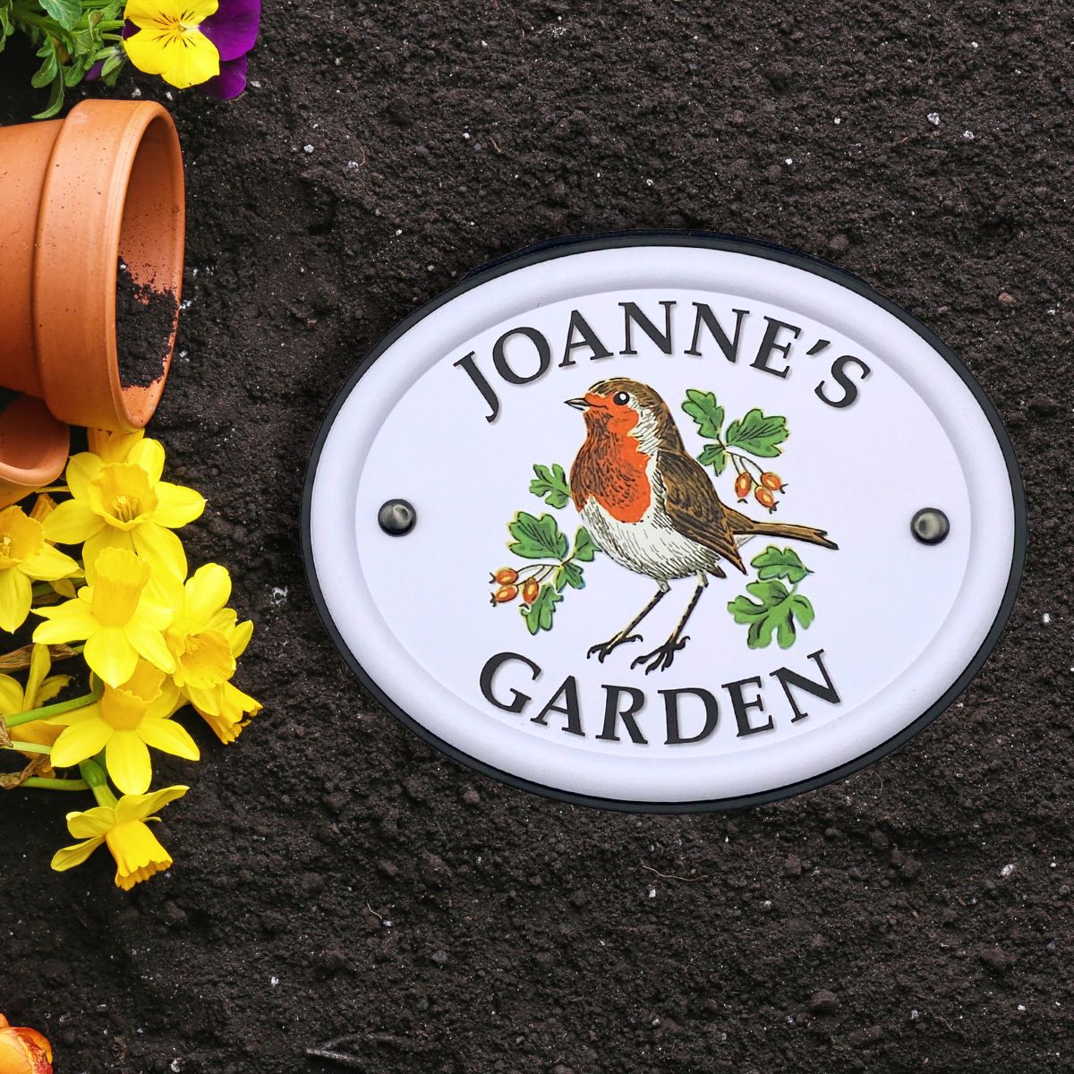 British Birds Decorative Garden Sign - Joanne