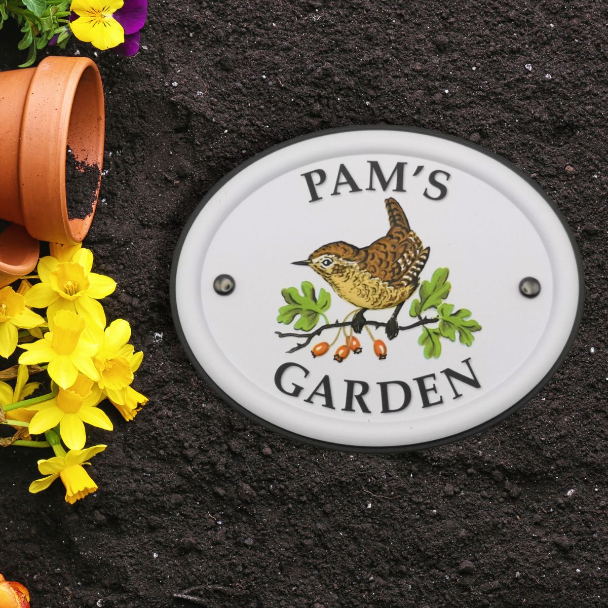 British Birds Decorative Garden Sign - Pam