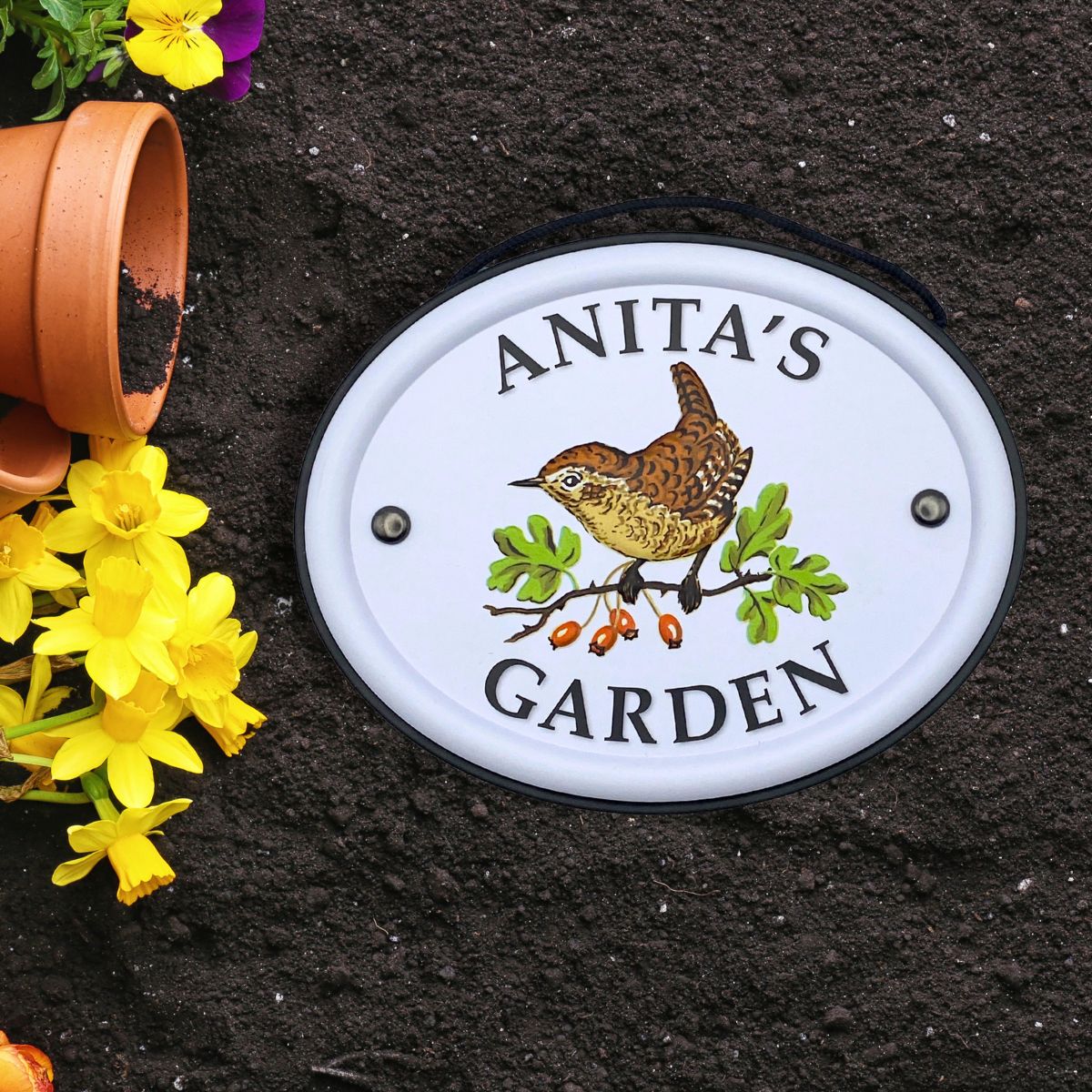 British Birds Decorative Garden Sign - Anita