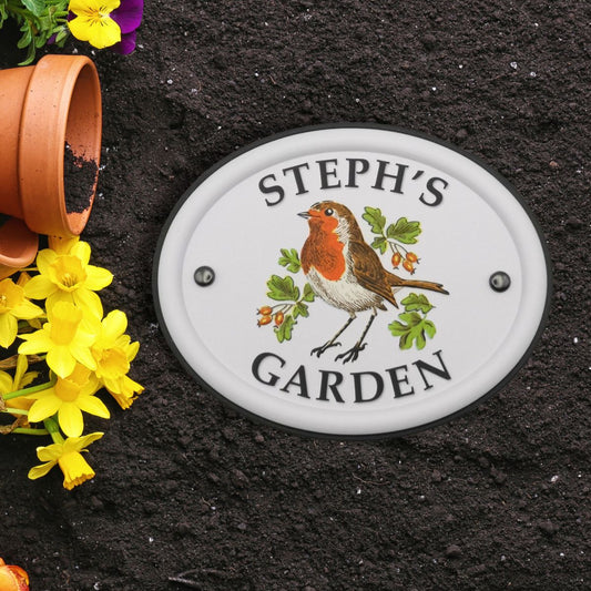 British Birds Decorative Garden Sign - Steph