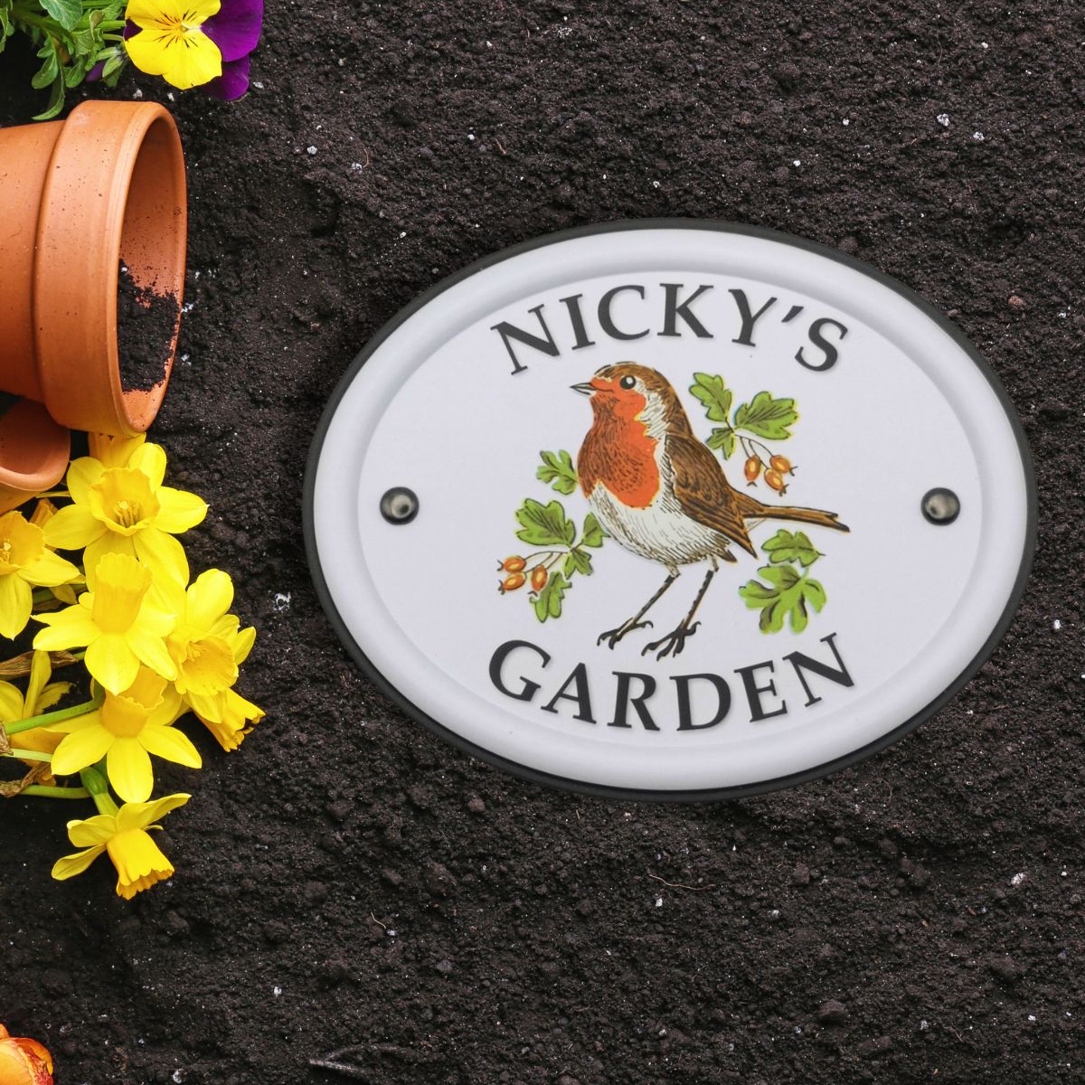 British Birds Decorative Garden Sign - Nicky