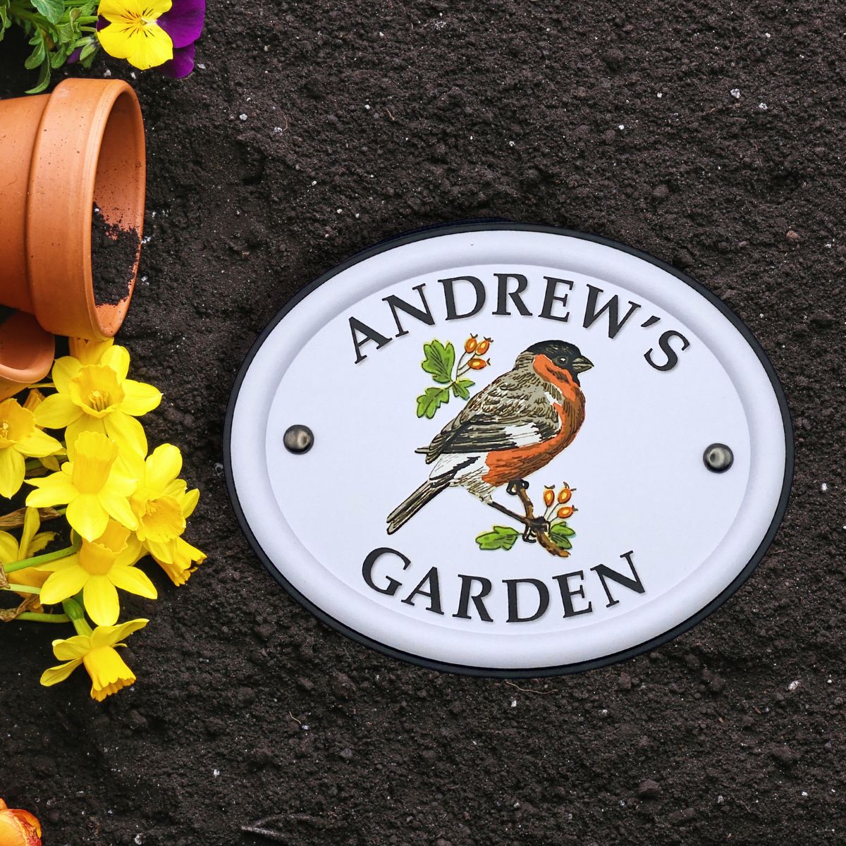 British Birds Decorative Garden Sign - Andrew