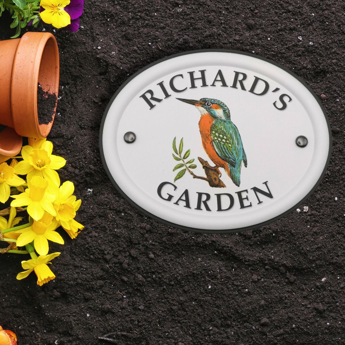 British Birds Decorative Garden Sign - Richard