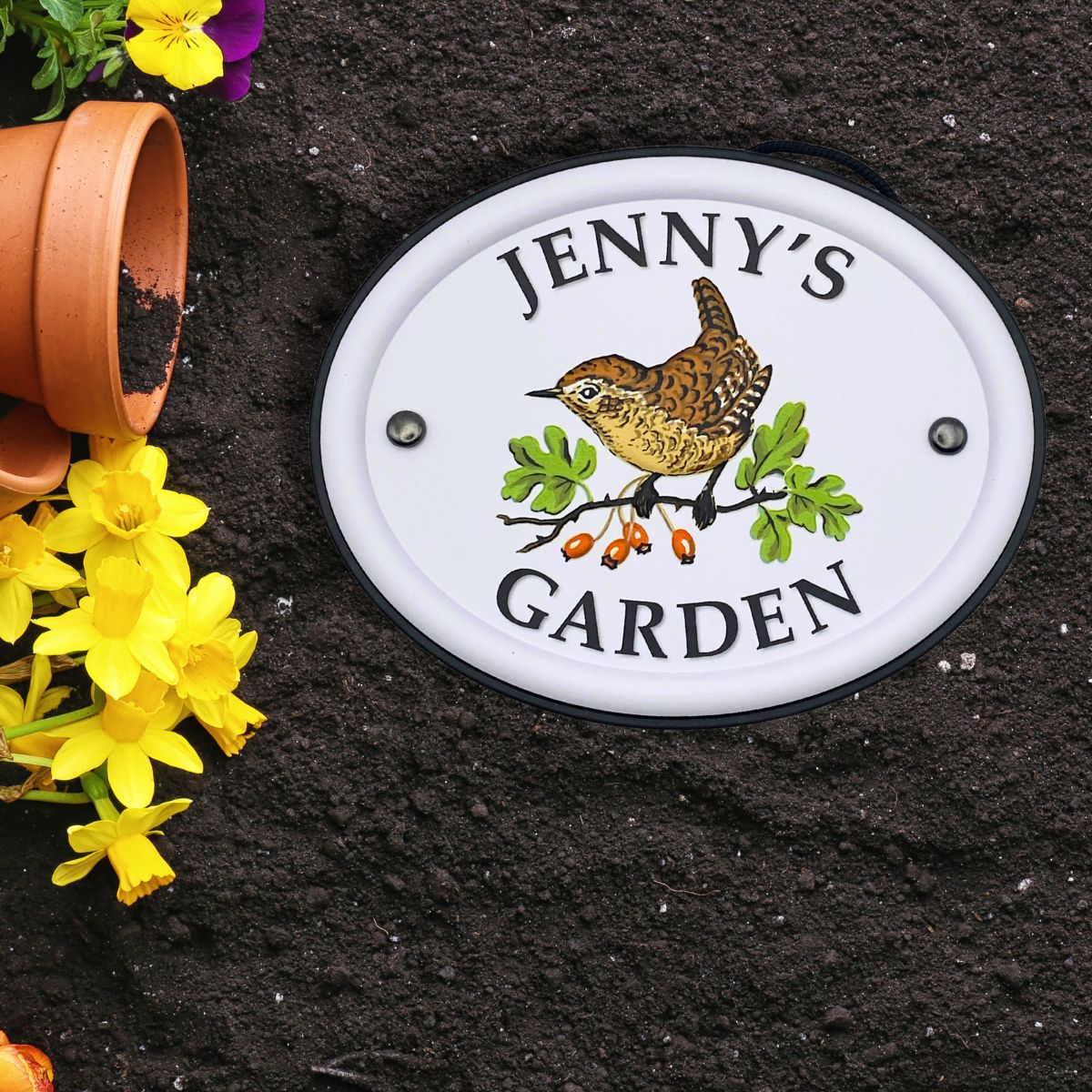British Birds Decorative Garden Sign - Jenny