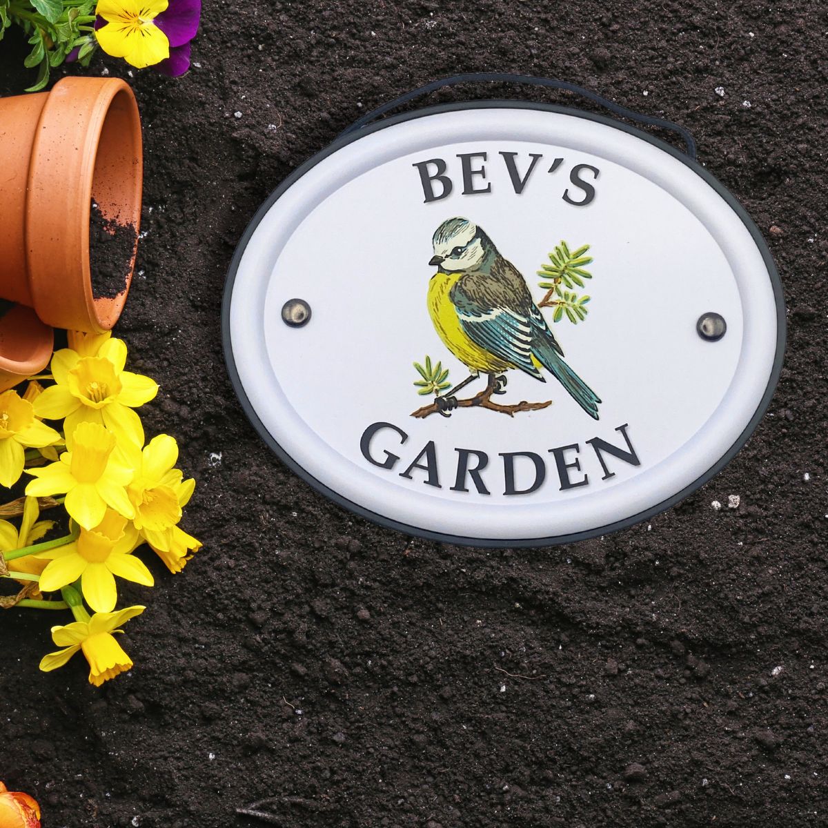 British Birds Decorative Garden Sign - Bev