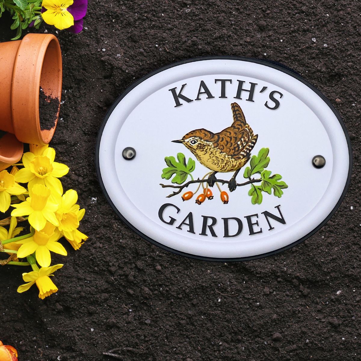 British Birds Decorative Garden Sign - Kath