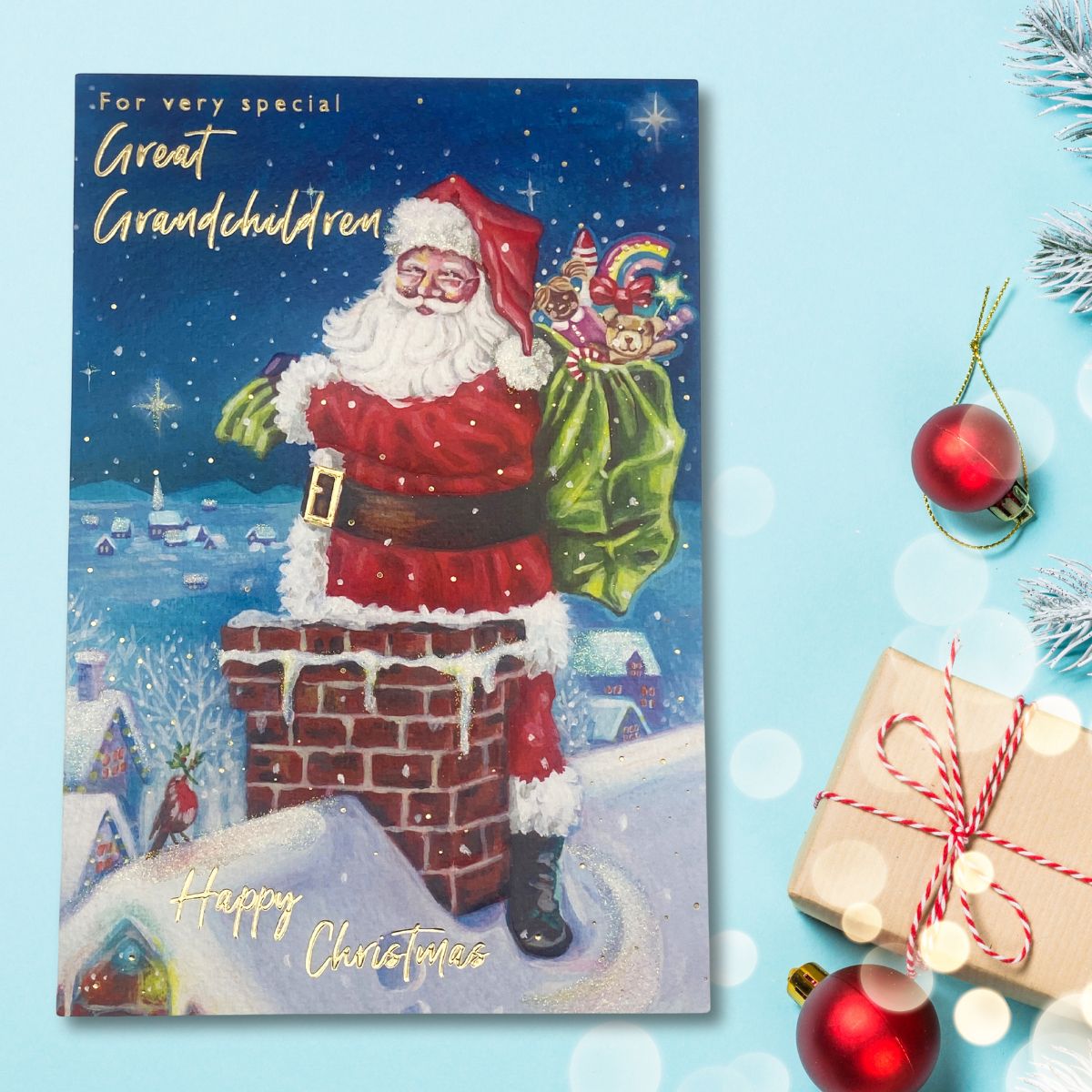 Great Grandchildren Christmas Card - Just For You