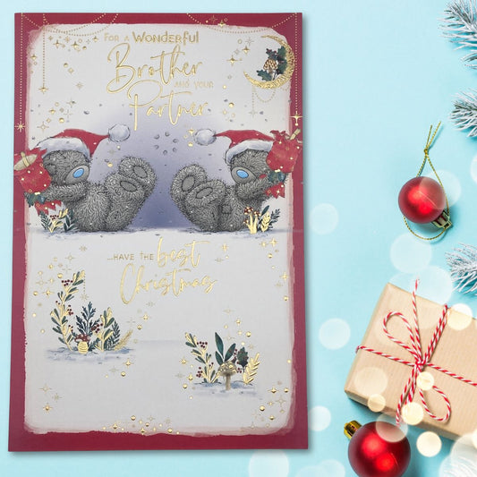 Brother & Partner Christmas Card - Me To You Bears