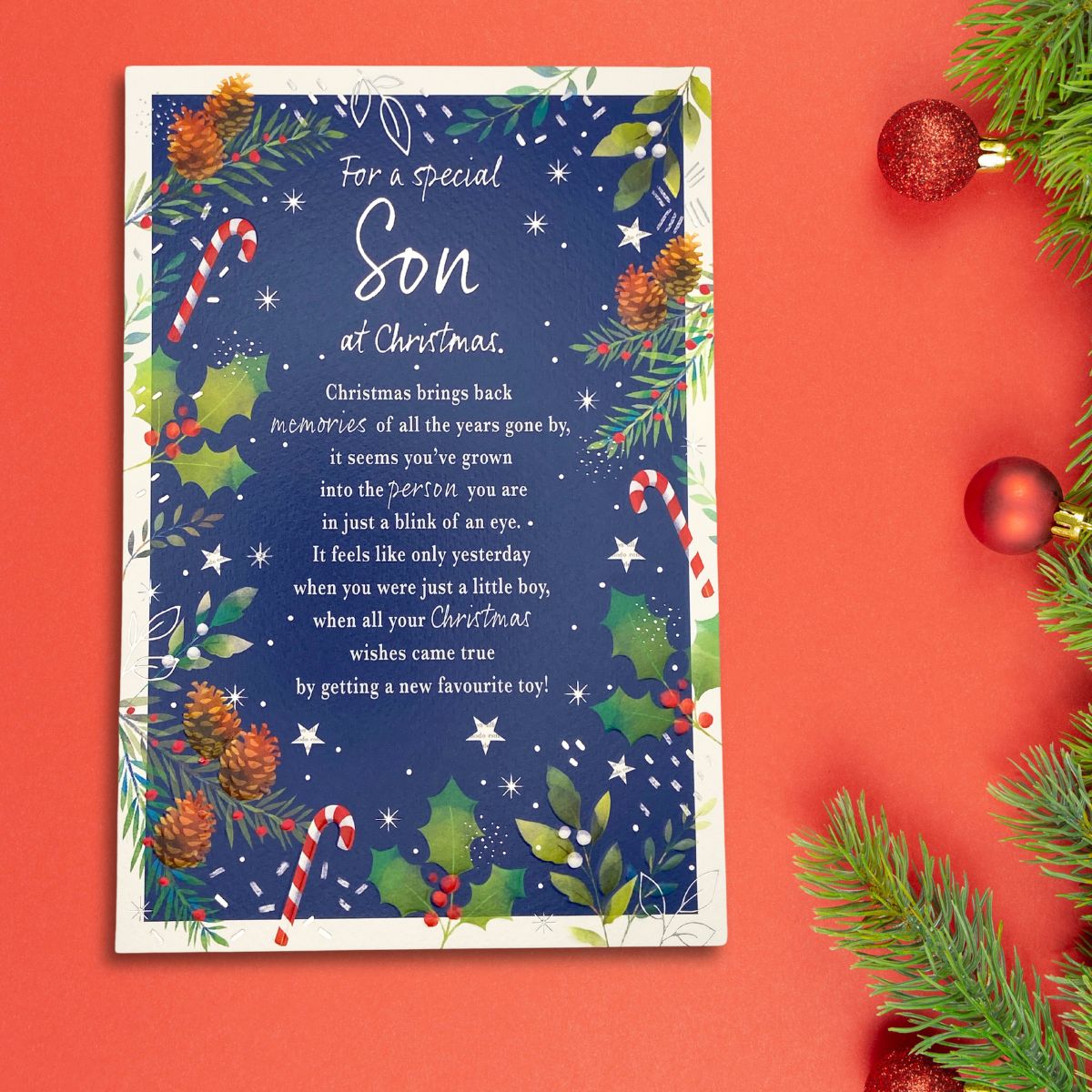 Son Christmas Card - Most Especially For You