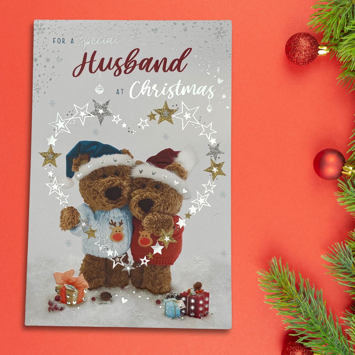 Husband Christmas Card - Barley Bear