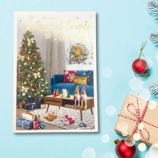 Special Couple Christmas Card - Essence Festive Scene