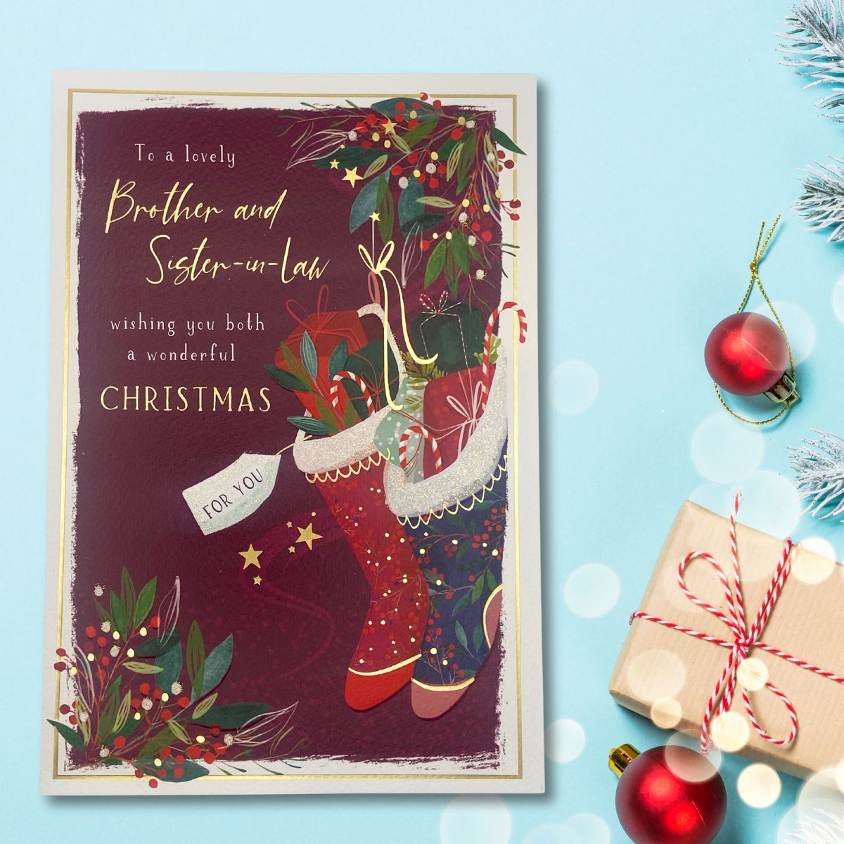 Brother & Sister-In-Law Christmas Card - Skylight