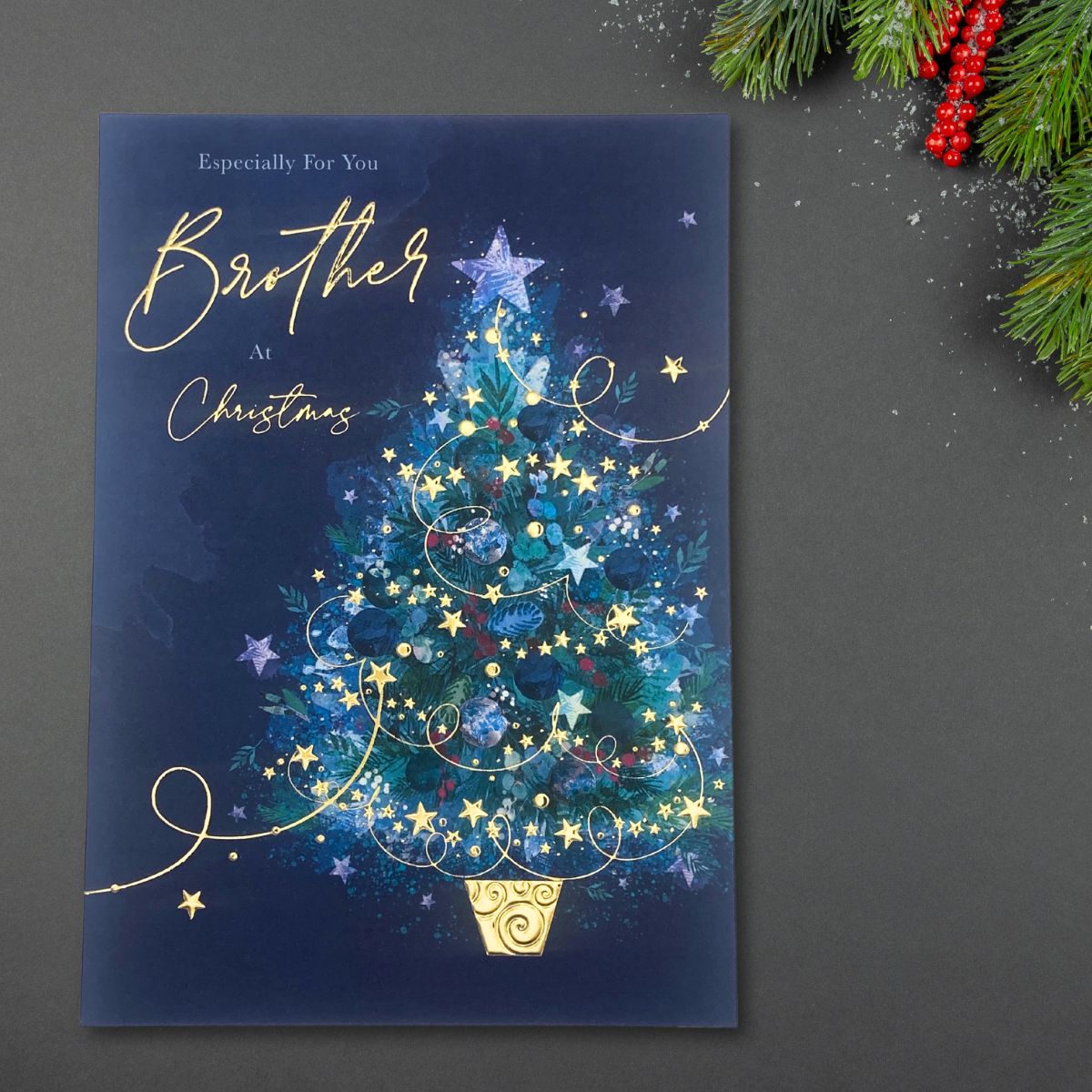 Brother Christmas Card - Decorated Tree