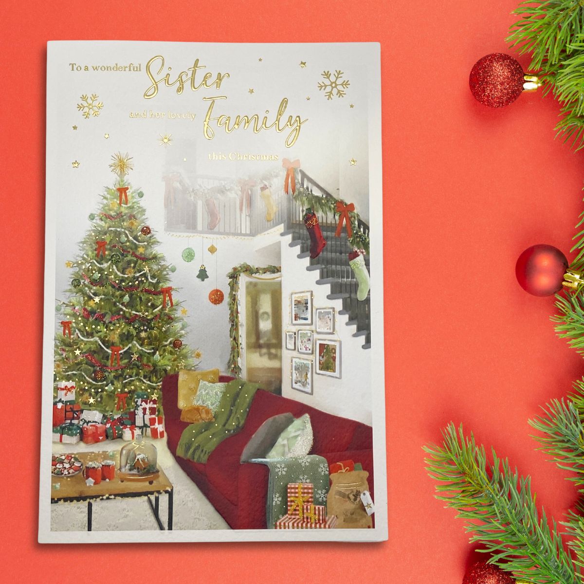 Sister & Family Christmas Card - Essence