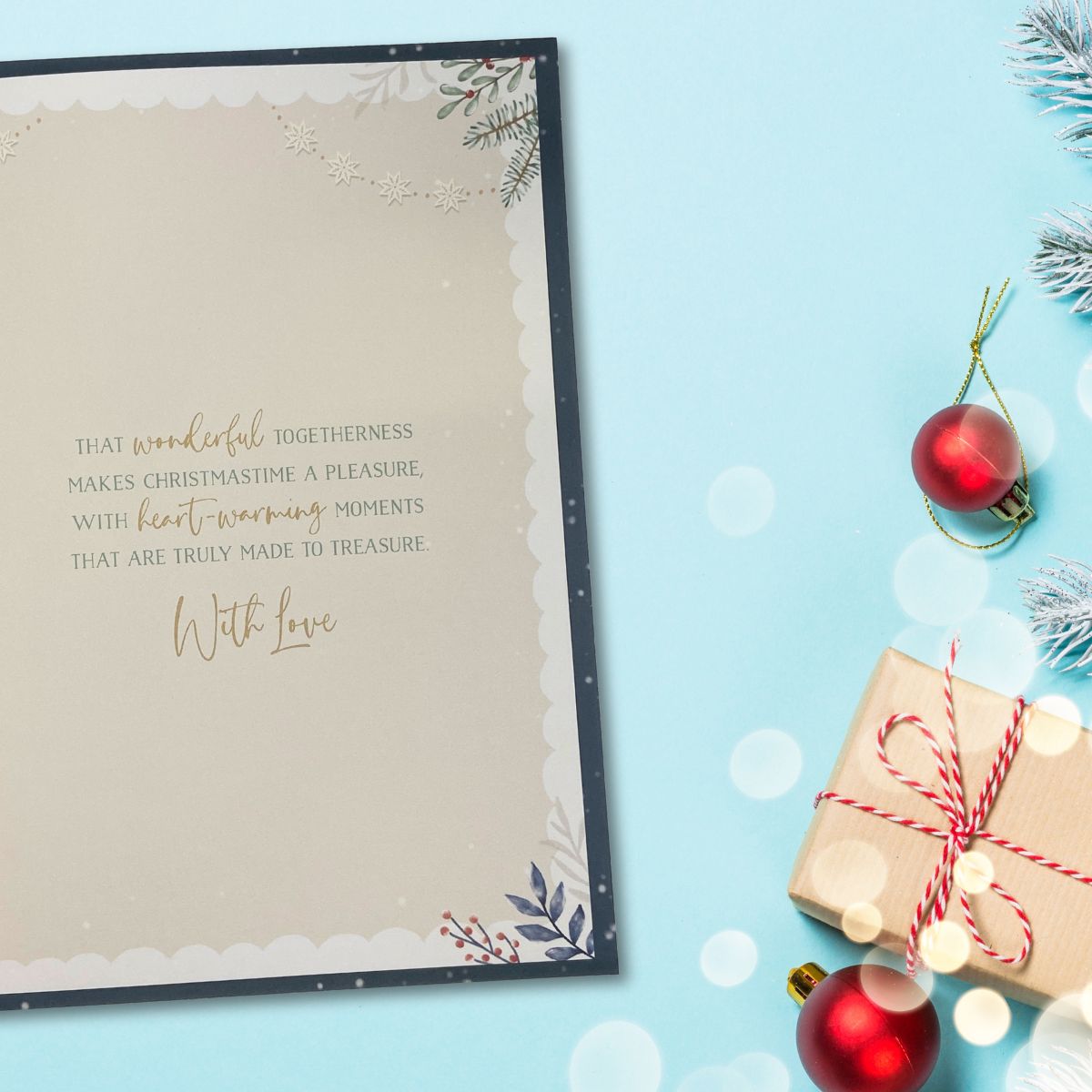 Brother & Family Christmas Card - Wishing Well