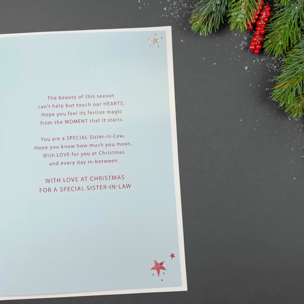 Sister-In-Law Christmas Card - Floral Bouquet