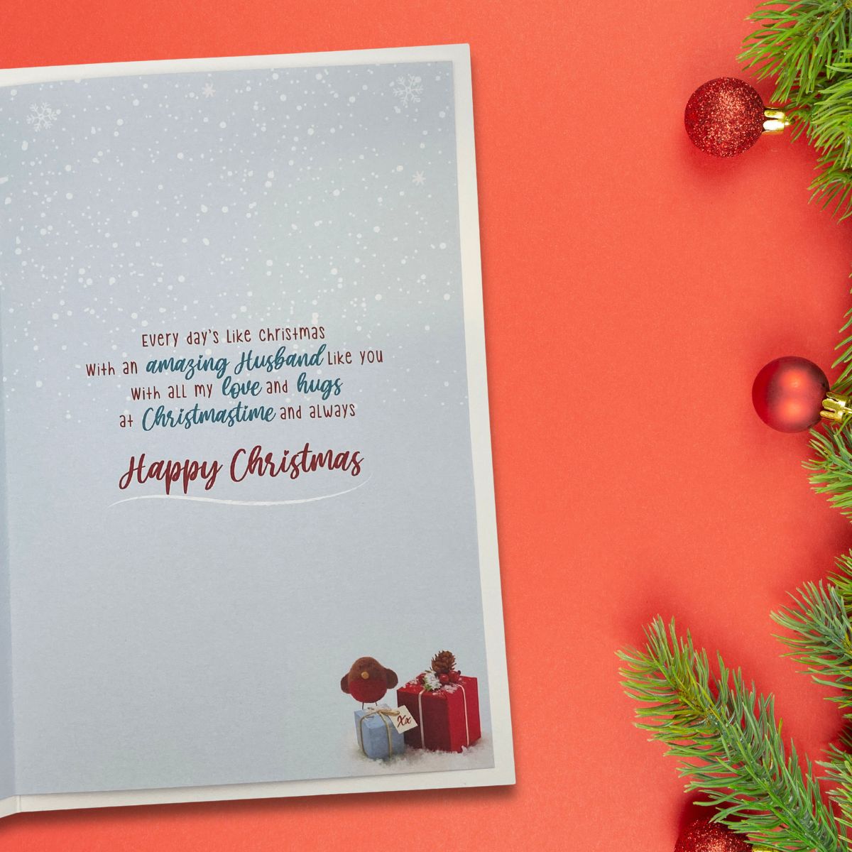 Husband Christmas Card - Barley Bear