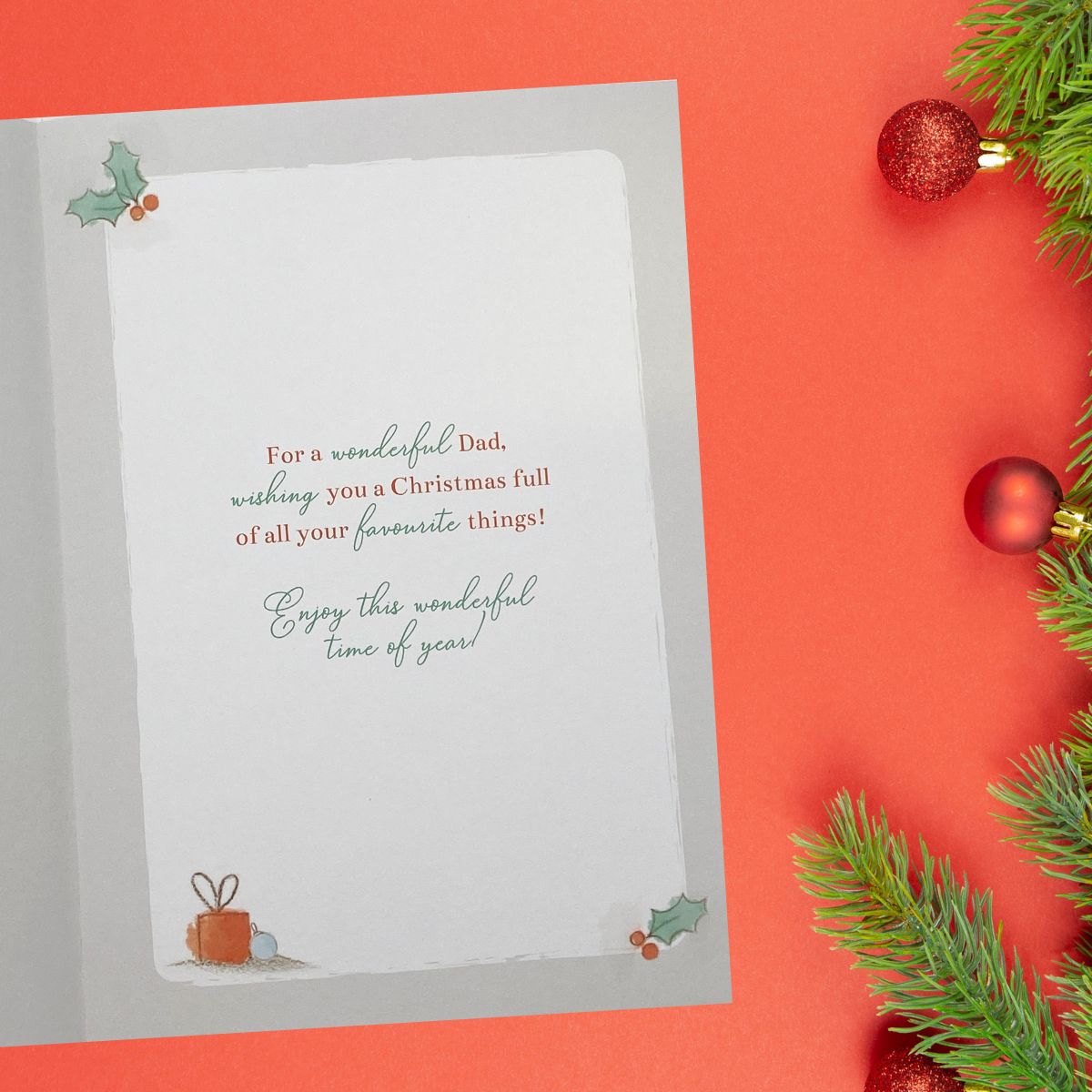 Dad Christmas Card - Barley Bear
