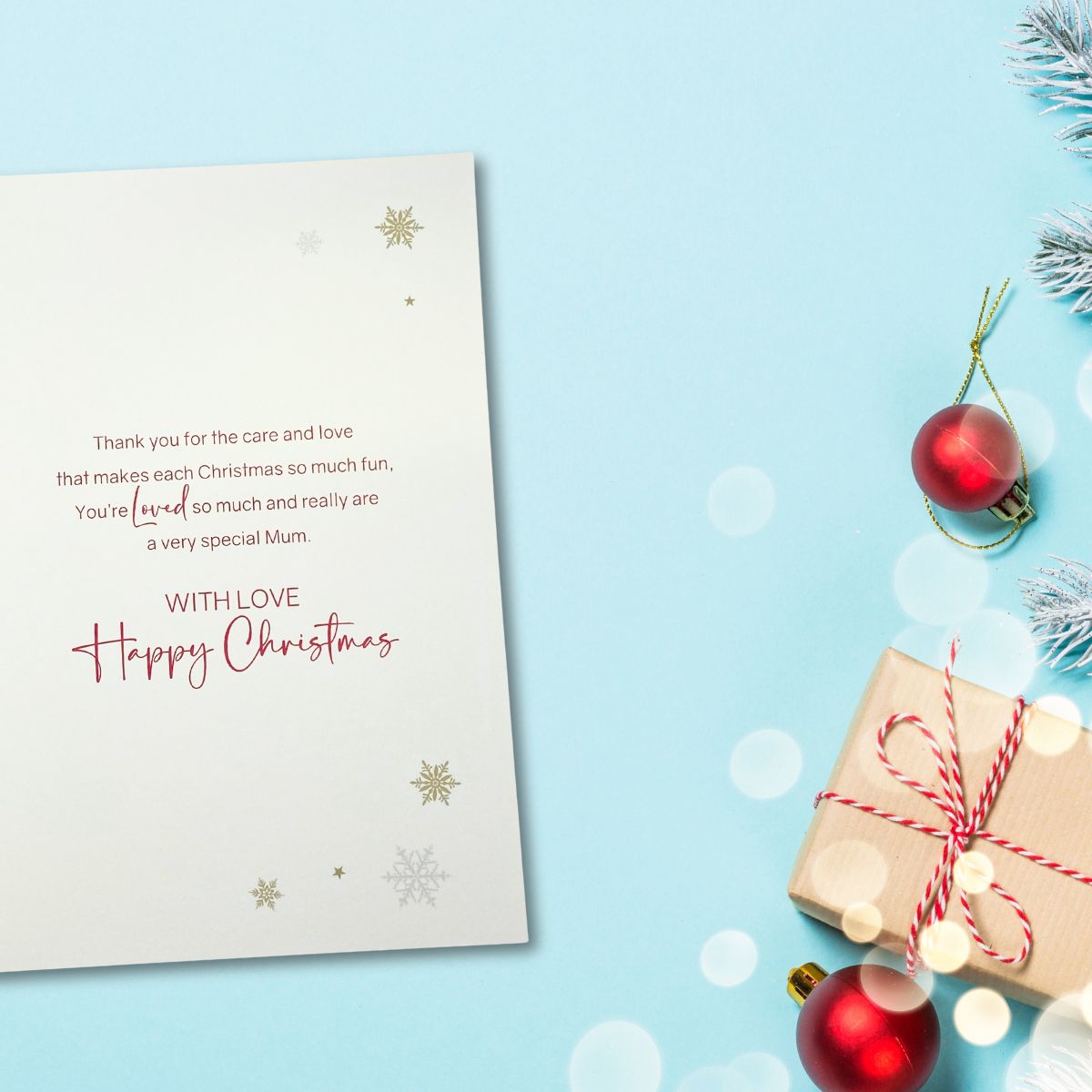 Mum Christmas Card - Tree & Gifts