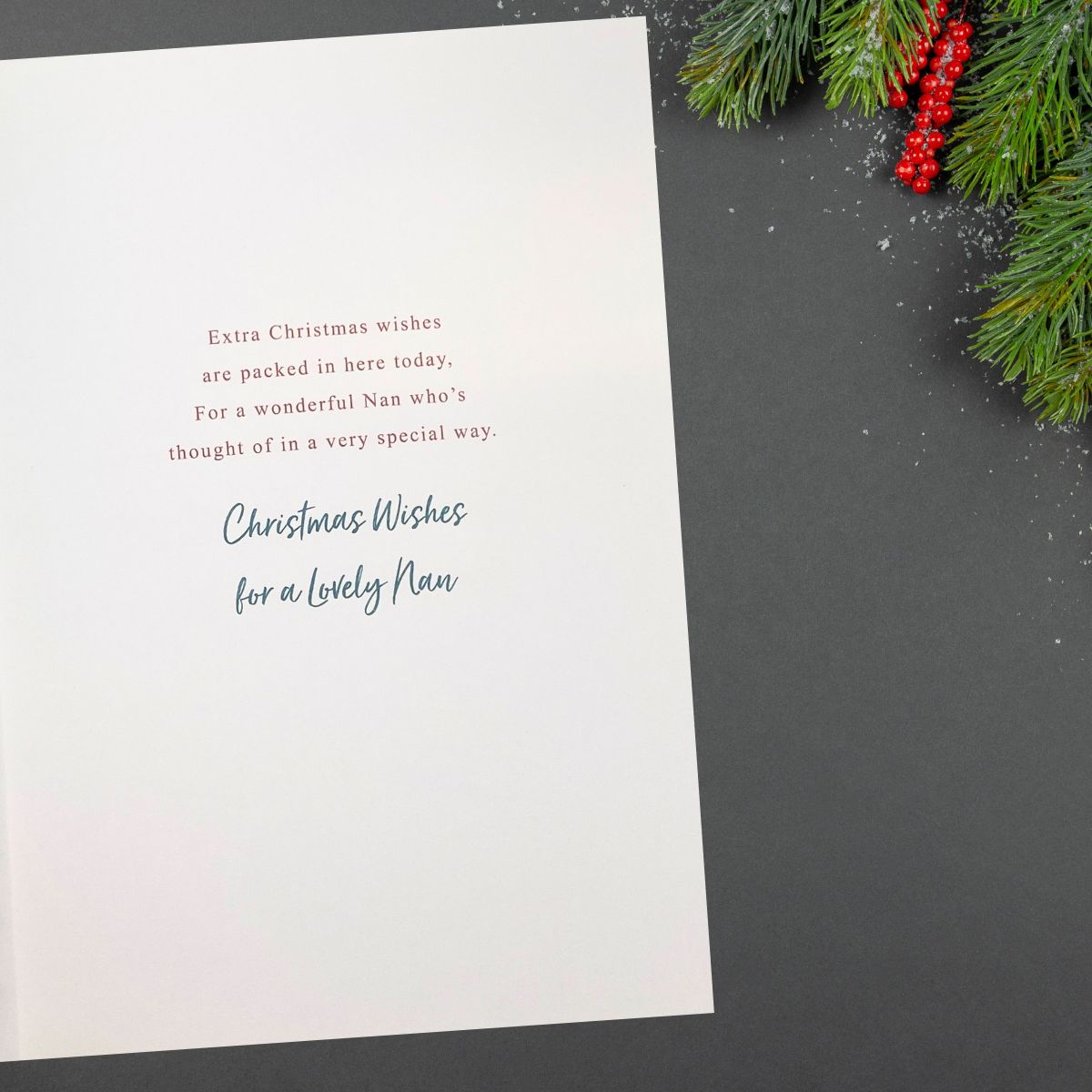 Nan Christmas Card - Robin & Watering Can