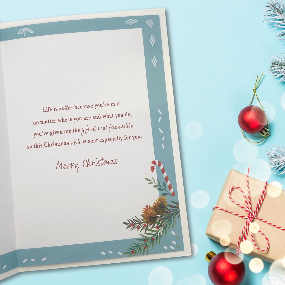 Friend Christmas Card - Most Especially For You