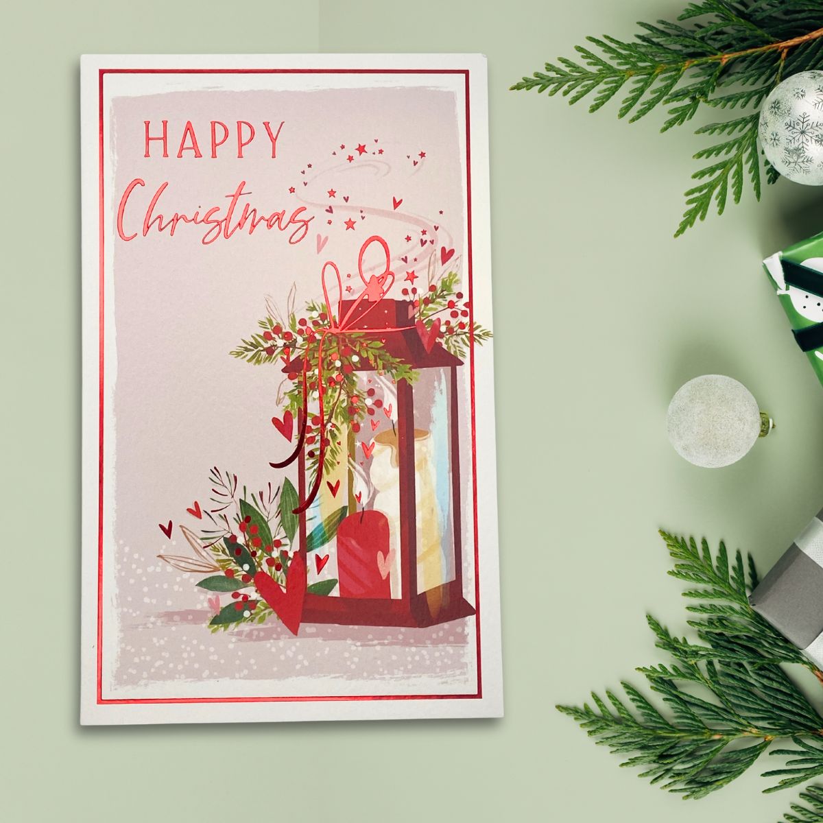 Open Christmas Card - Skylight Lantern
