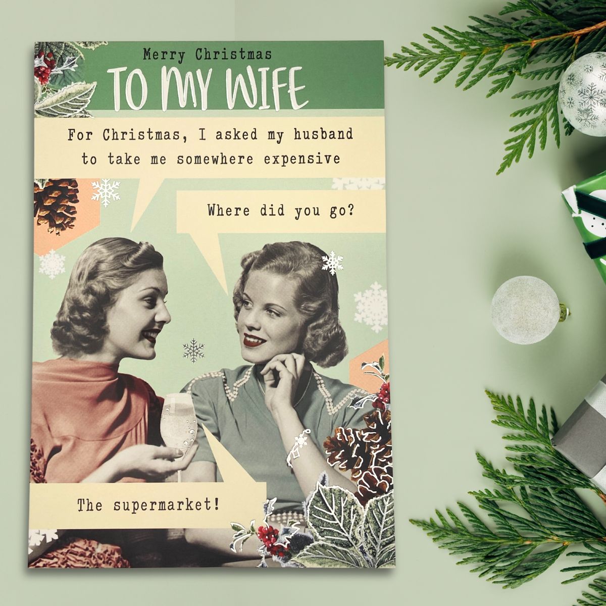 Wife Christmas Card - Quitting Hollywood Humour