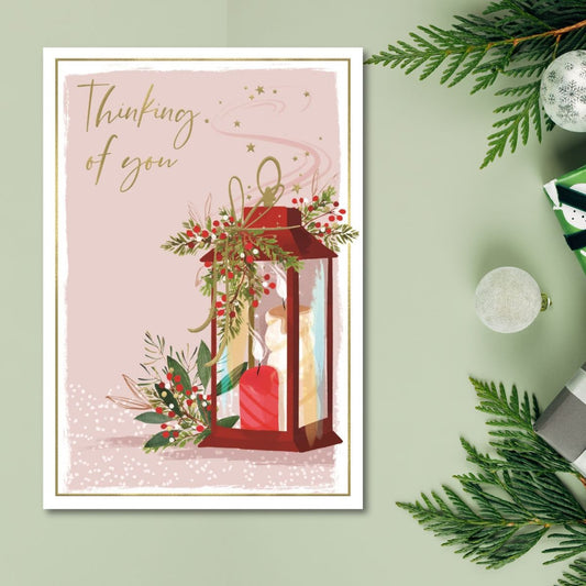 Thinking Of You Christmas Card - Skylight Lantern
