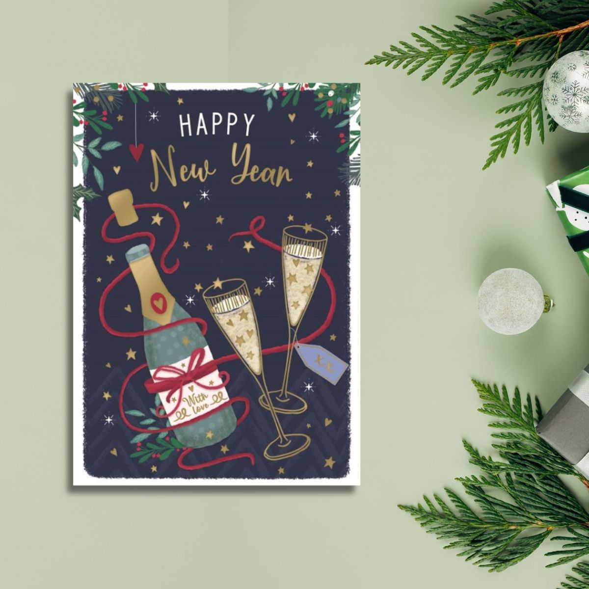 Happy New Year Card - Pavilion Fizz