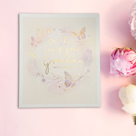 Sympathy Card Loss Of Grandma - Butterflies