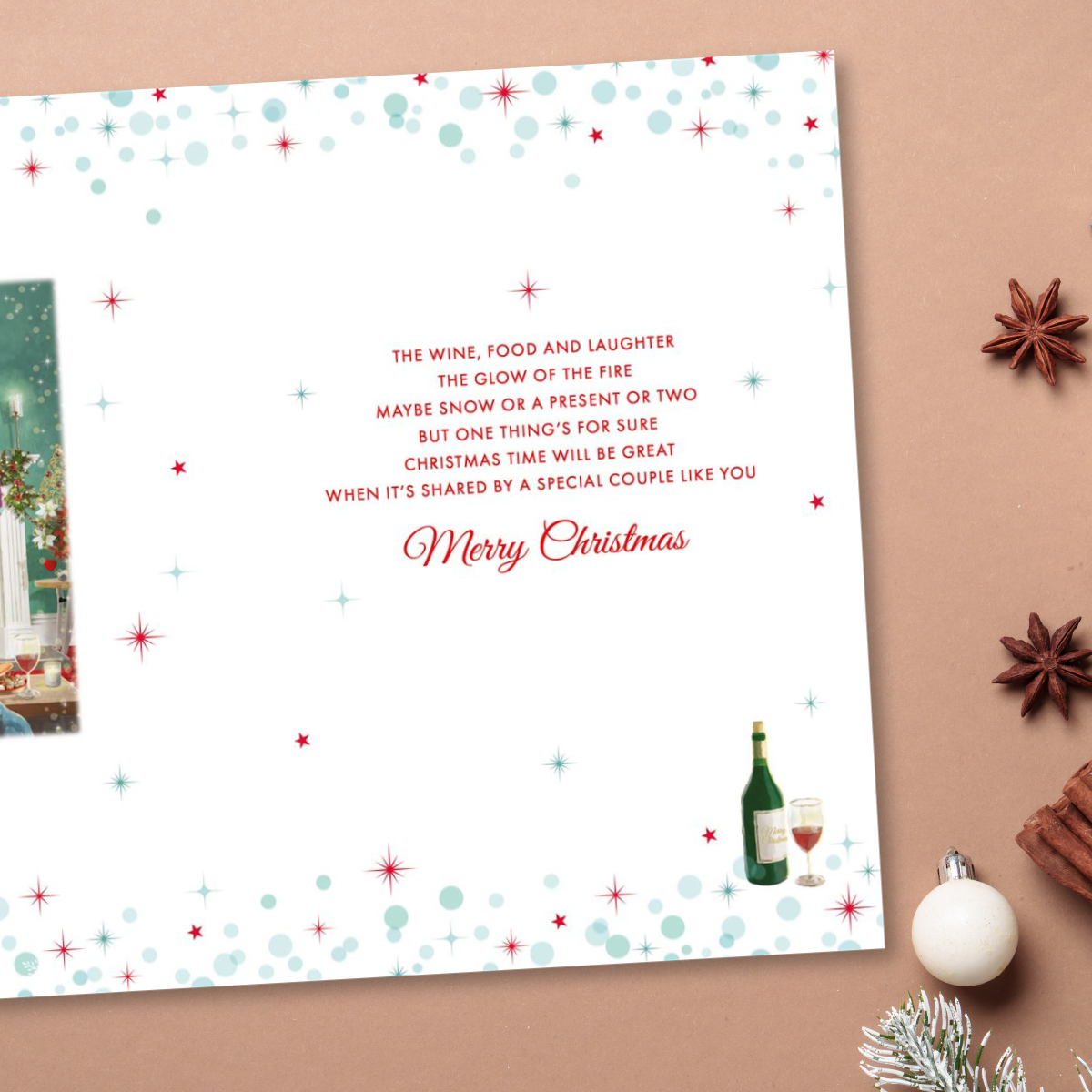 Special Couple Christmas Card - By The Fire