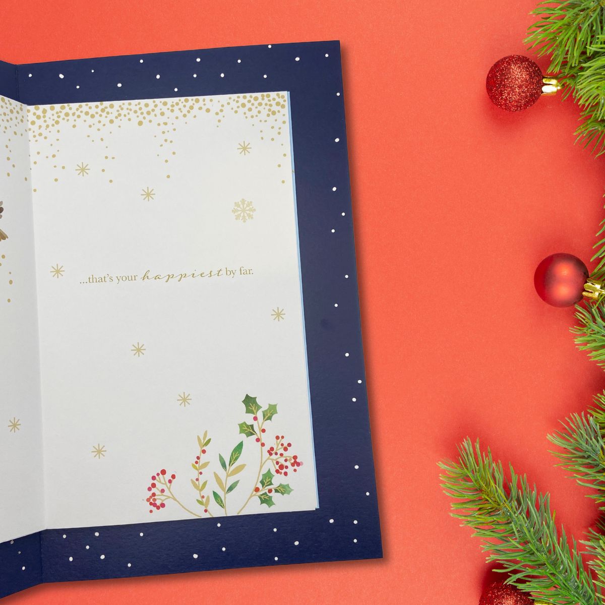 Son Large Christmas Card - Luxury Sleigh