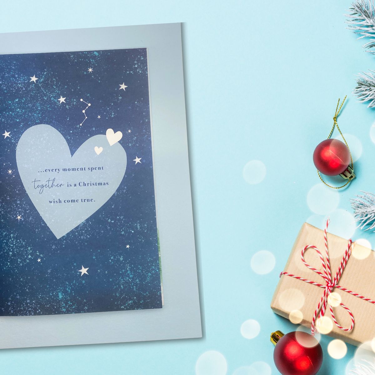 One I Love Large Christmas Card - Luxury Heart