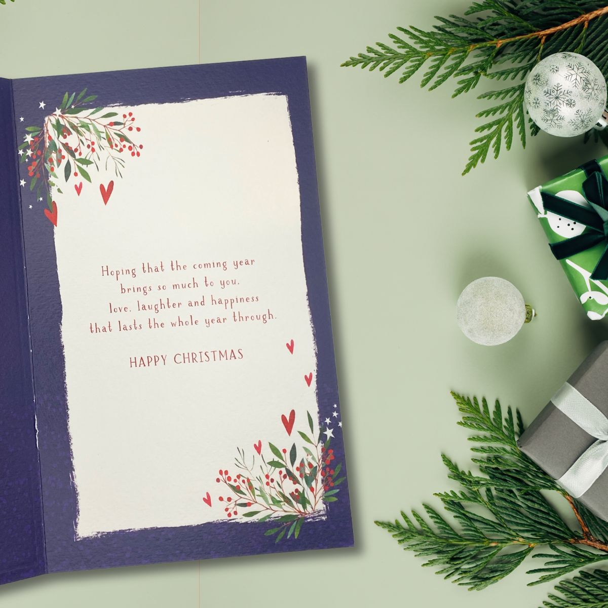 Open Christmas Card - Skylight Snow Globe